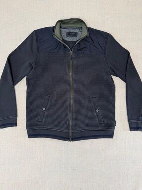 Ted Baker Navy Full Zip Jacket Stand Collar Men's Size 4